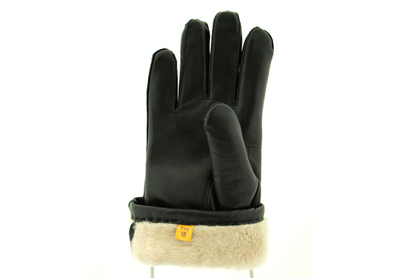 ciepłe damskie rękawiczki z futrzanym ociepleniem